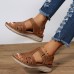 Women’s Summer Comfort Round Toe Hand Sewn Plus Size Platform Sandals