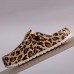 Women Casual Comfy Garden Shoes Leopard Print Closed Toe Slippers