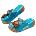  Handmade Leather Comfort Floral Holiday Platform Sandals