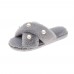 Women’s Pearl Inlay Warm Lined Casual Winter Plush Slippers